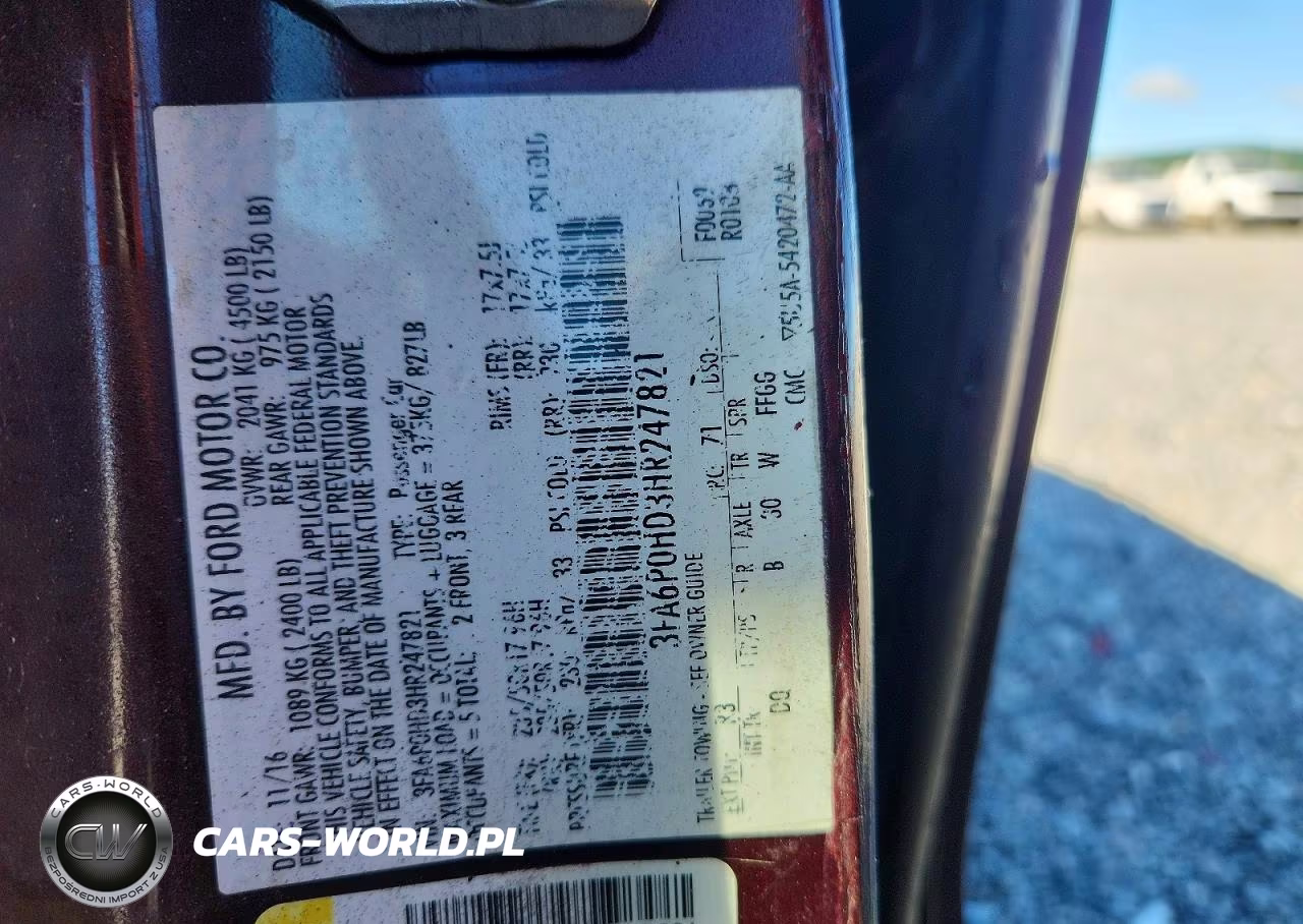 2017 Ford Fusion Se VIN:3FA6P0HD3HR247821 - 12
