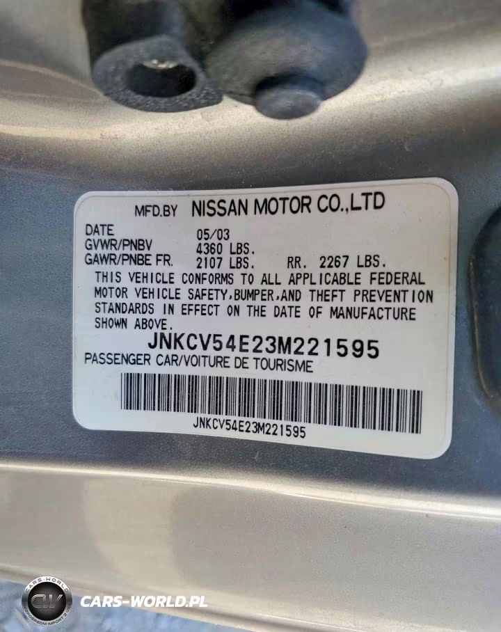 2003 Infiniti G35 VIN:JNKCV54E23M221595 - 12