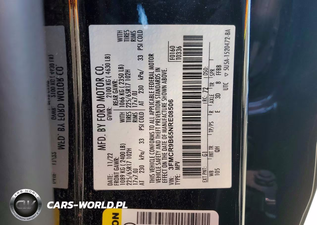2022 Ford Bronco Sport Big Bend VIN:3FMCR9B65NRE08506 - 13