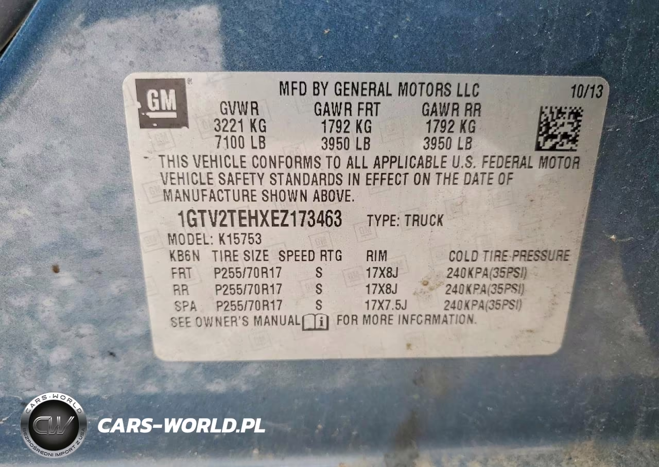 2014 GMC Sierra K1500 VIN:1GTV2TEHXEZ173463 - 12