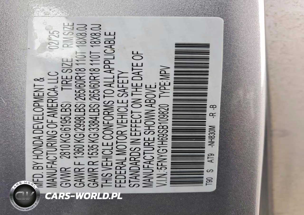 2025 Honda Pilot Trailsport VIN:5FNYG1H69SB109820 - 13