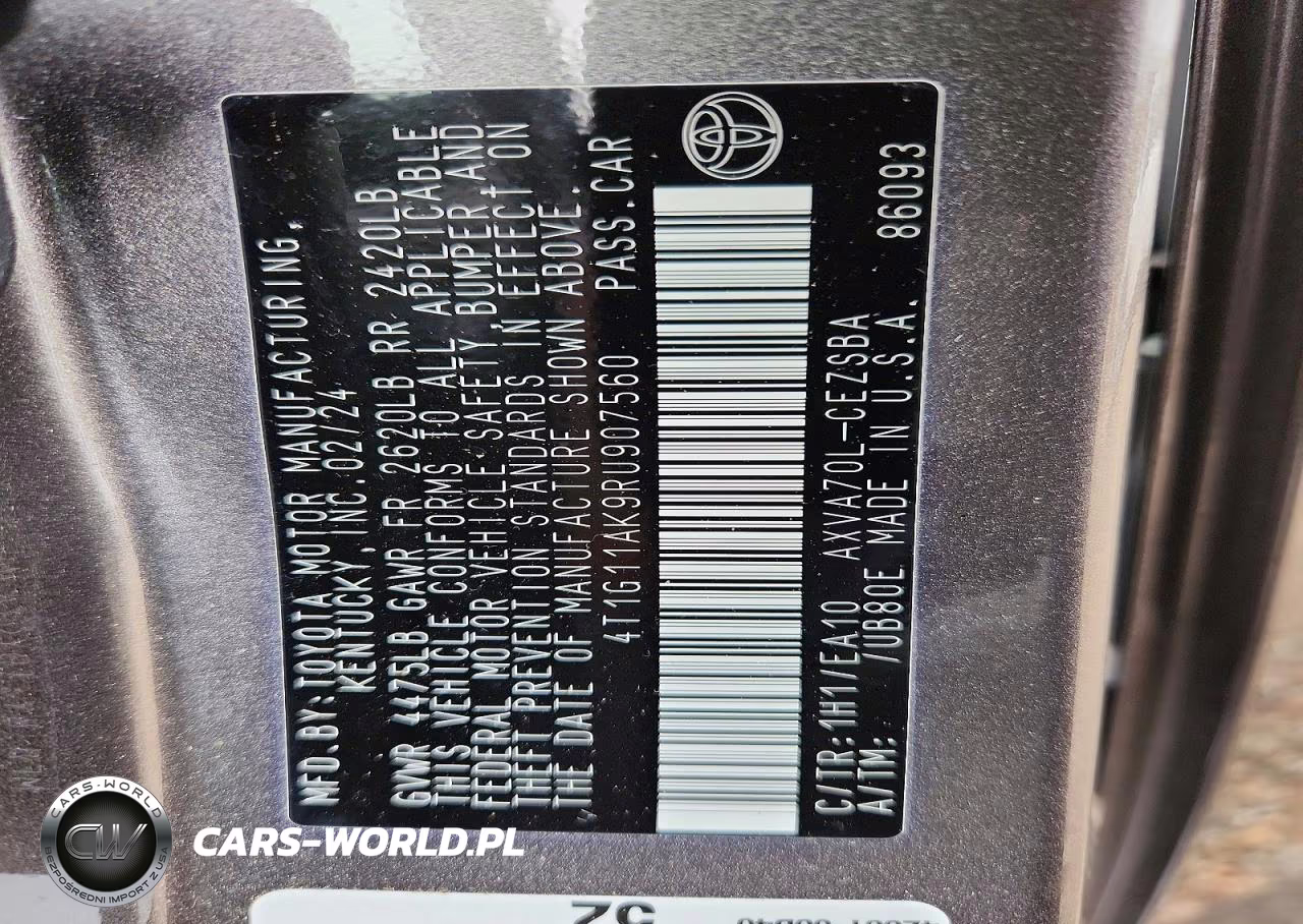 2024 Toyota Camry Se VIN:4T1G11AK9RU907560 - 12