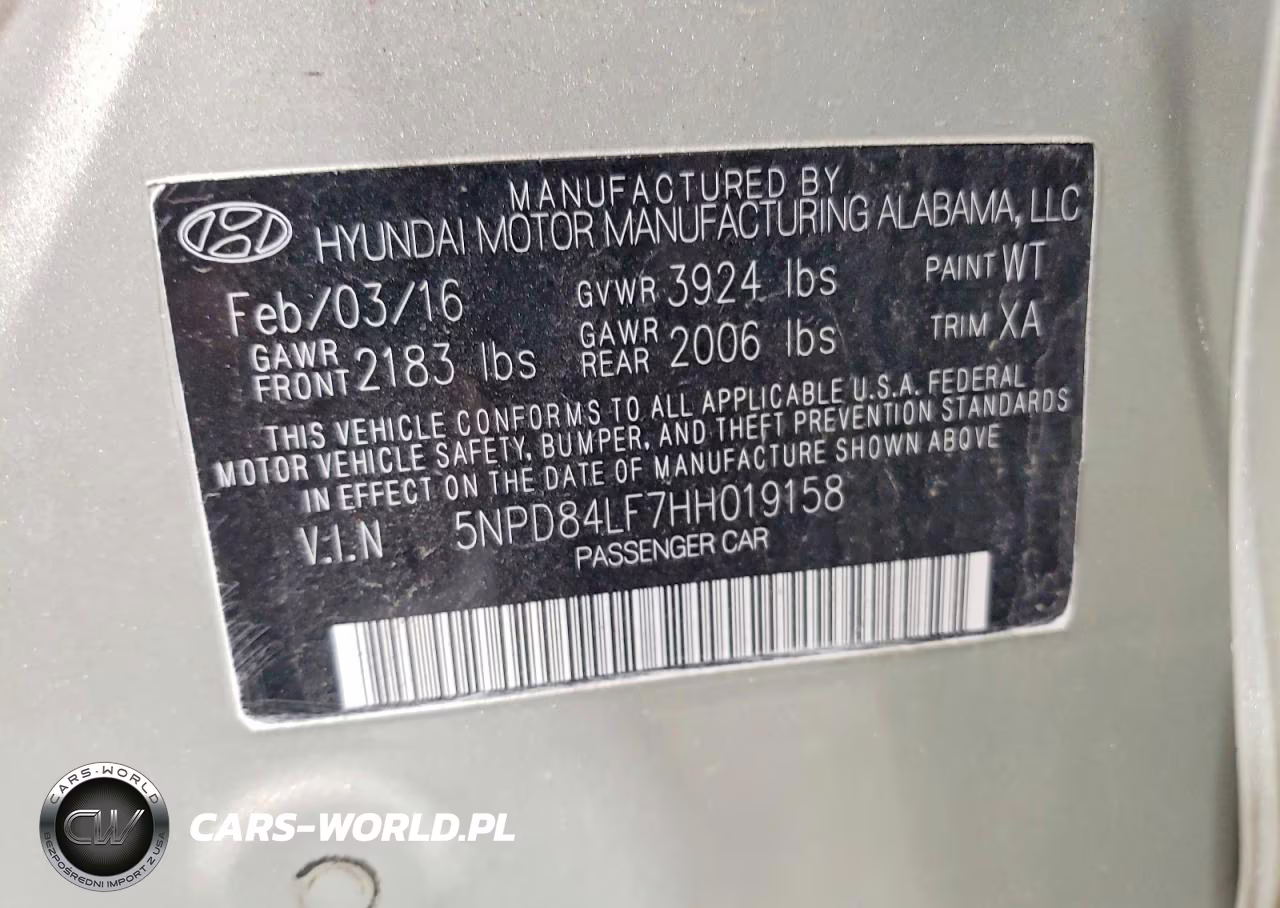 2017 Hyundai Elantra Se VIN:5NPD84LF7HH019158 - 13