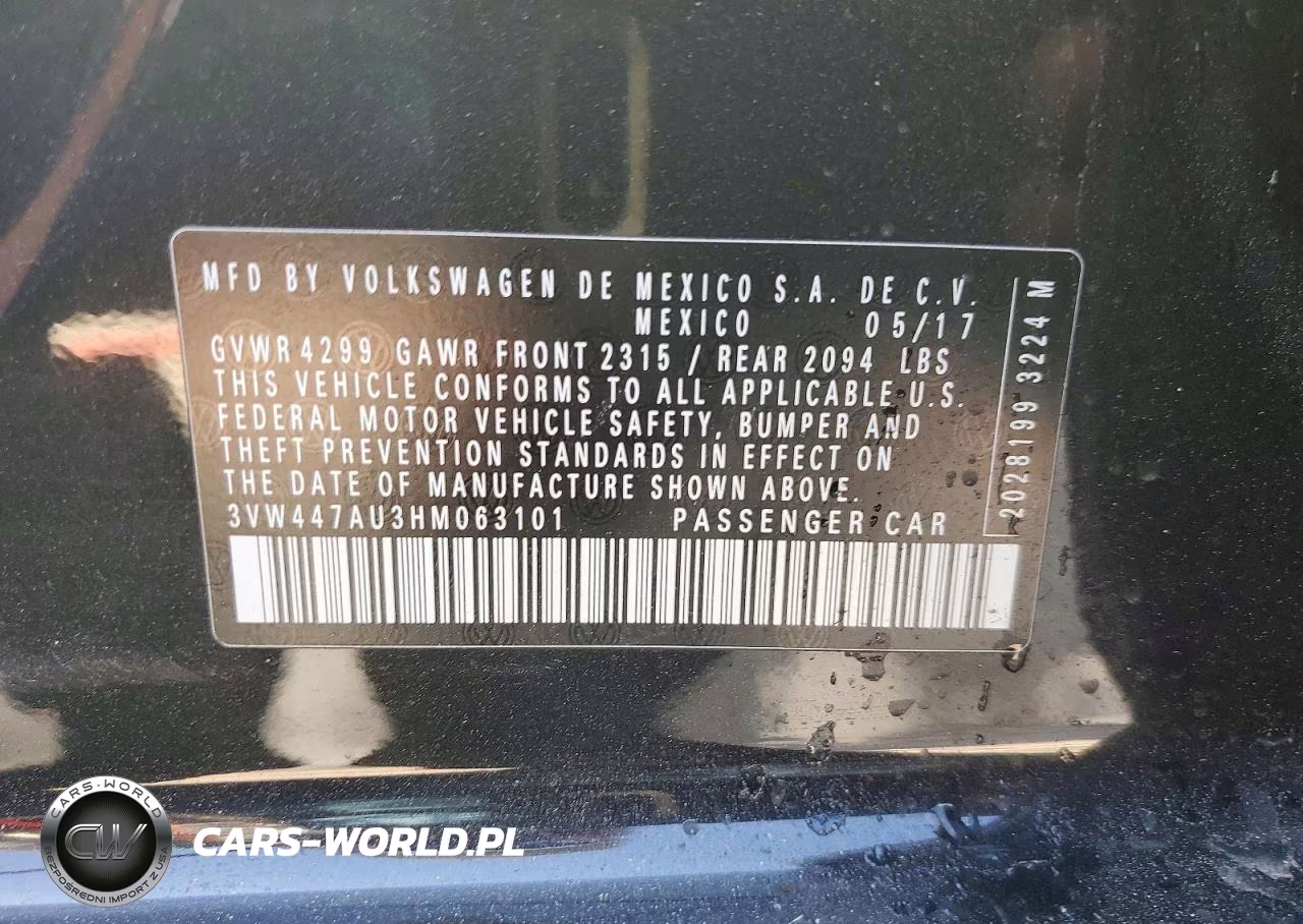2017 Volkswagen Gti S VIN:3VW447AU3HM063101 - 12