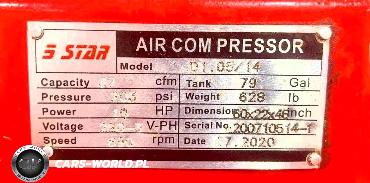 2020 79 Gallon Air Compressor 10 Hp VIN:L2007105141 - 10