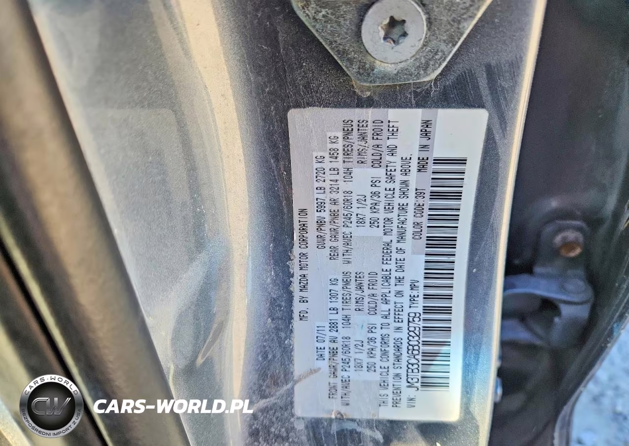 2011 Mazda Cx-9 VIN:JM3TB3CA6B0329759 - 13
