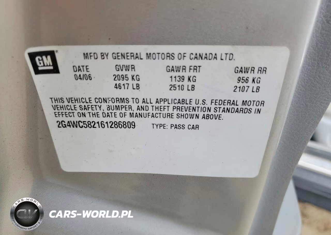2006 Buick Lacrosse Cx VIN:2G4WC582161286809 - 12