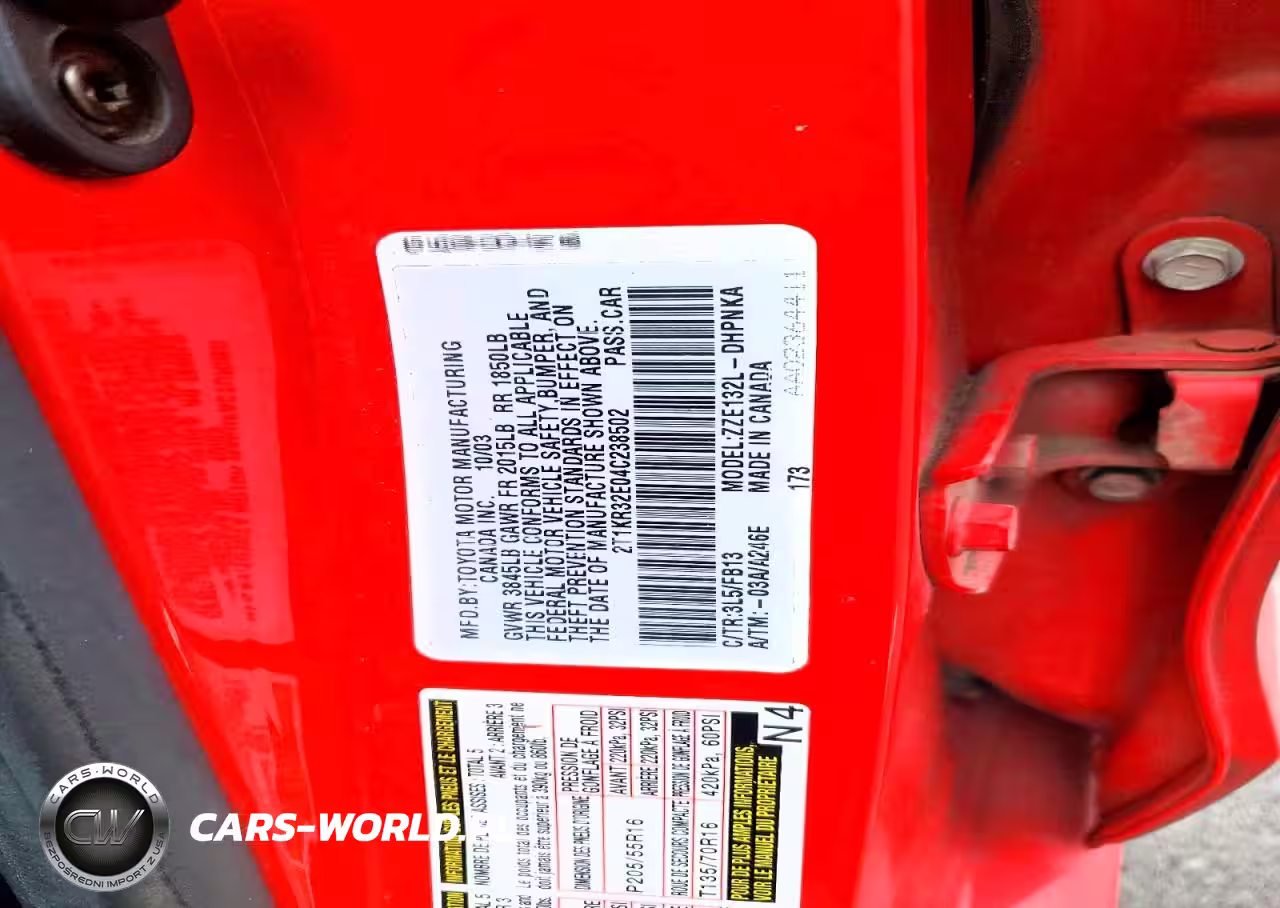 2004 Toyota Corolla Matrix VIN:2T1KR32E04C238502 - 12