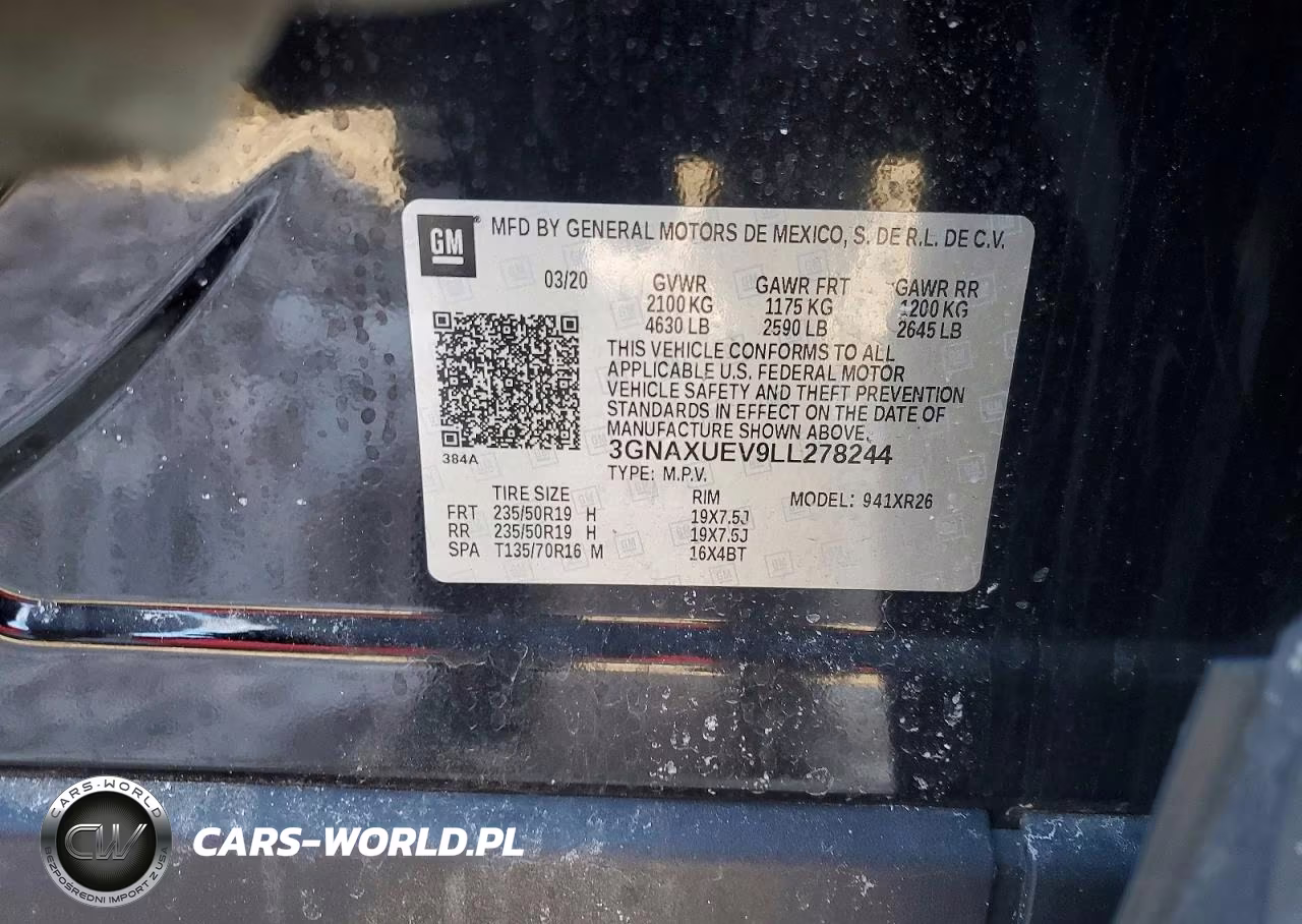 2020 Chevrolet Equinox Lt VIN:3GNAXUEV9LL278244 - 13