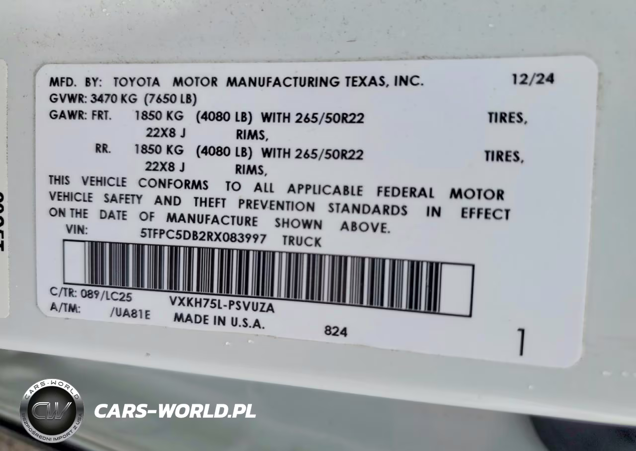 2024 Toyota Tundra Crewmax Limited VIN:5TFPC5DB2RX083935 - 12
