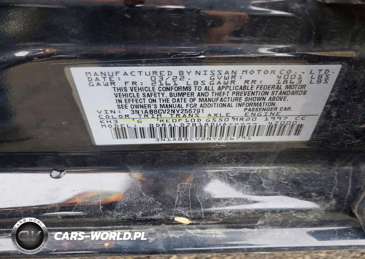 2022 Nissan Sentra Sv VIN:3N1AB8CV2NY256791 - 12