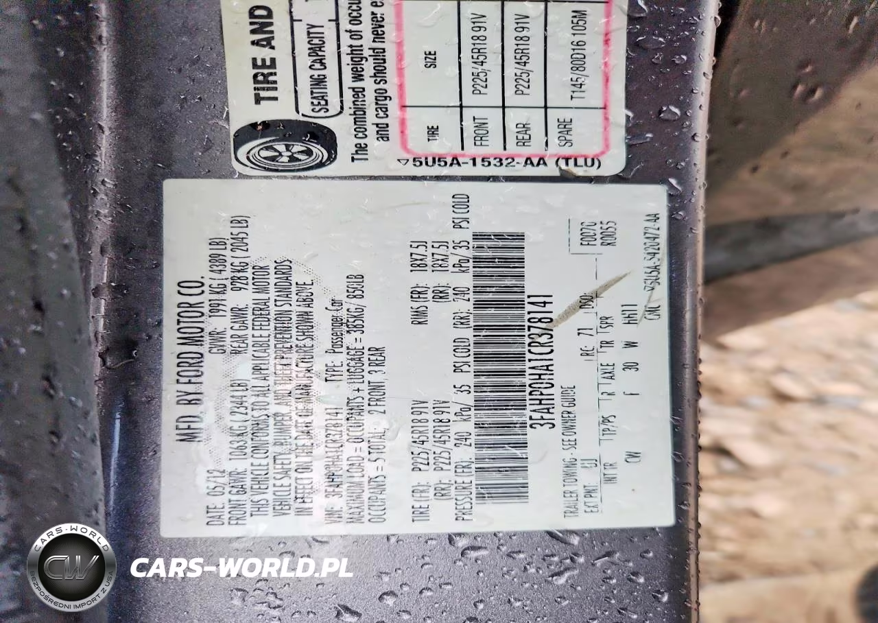 2012 Ford Fusion Se VIN:3FAHP0HA1CR378141 - 13