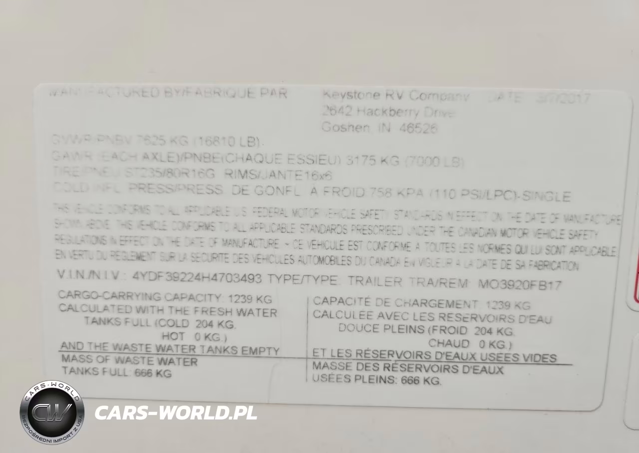 2017 Keystone Montana Camper VIN:4YDF39224H4703493 - 10