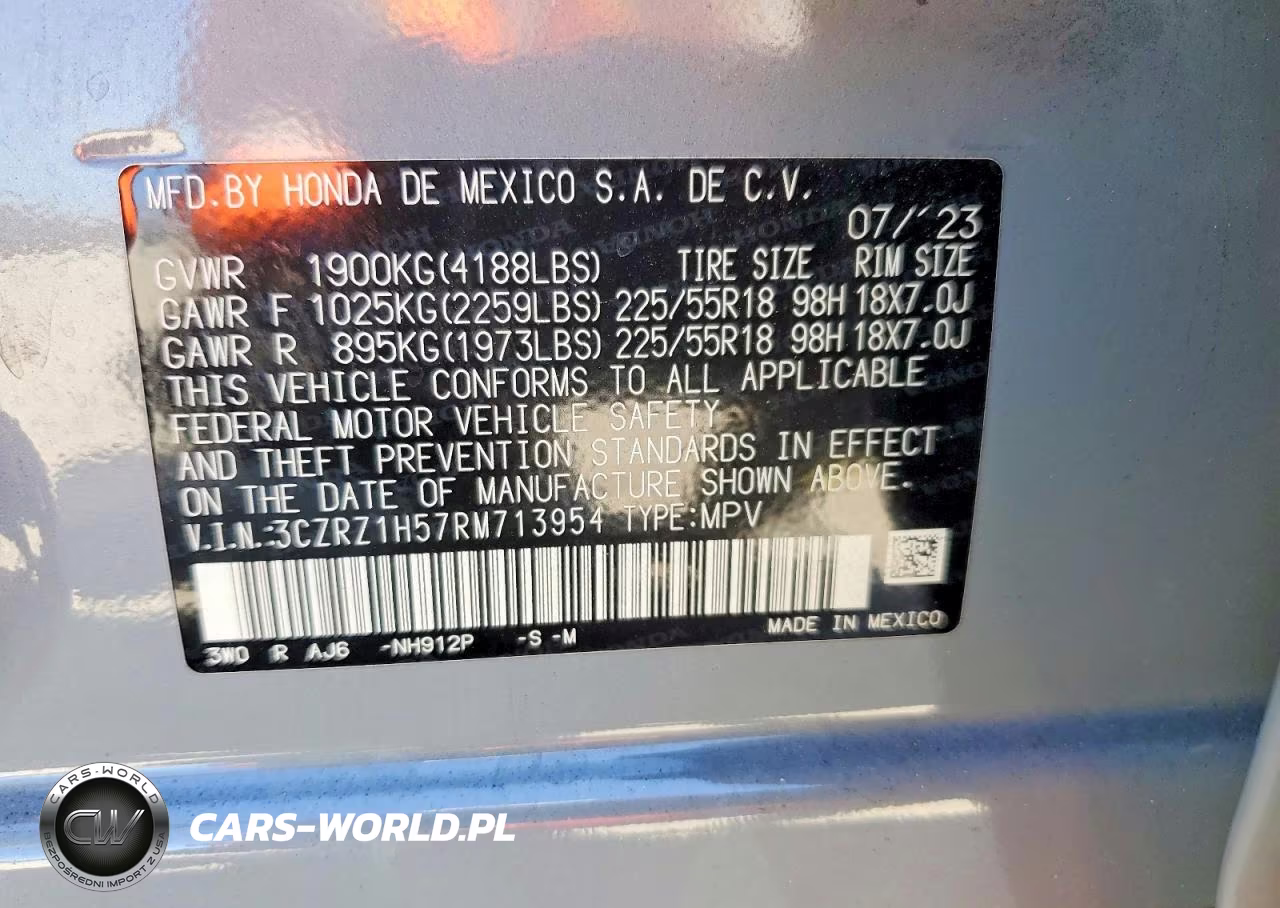 2024 Honda Hr-V Sport VIN:3CZRZ1H57RM713954 - 12