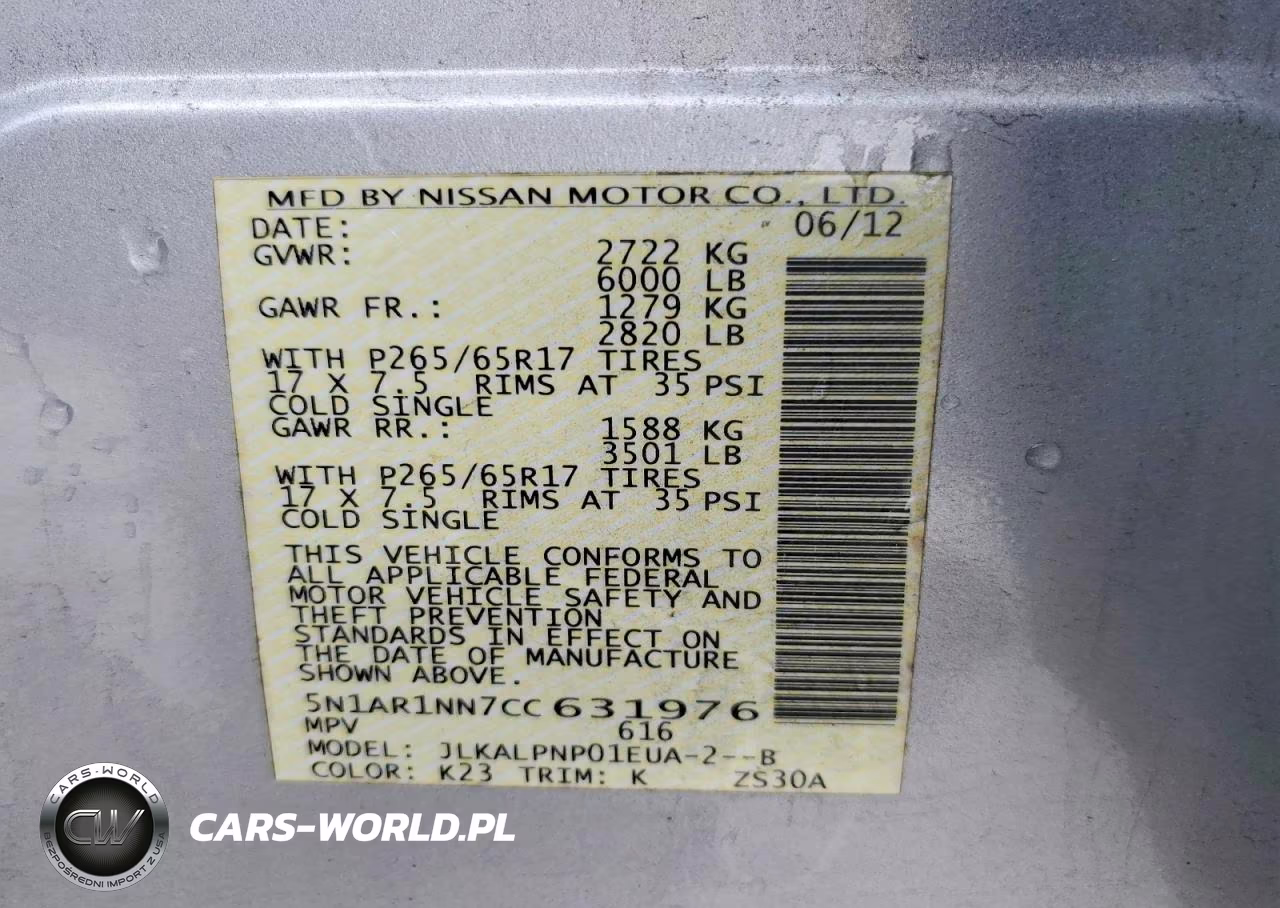 2012 Nissan Pathfinder S VIN:5N1AR1NN7CC631976 - 14