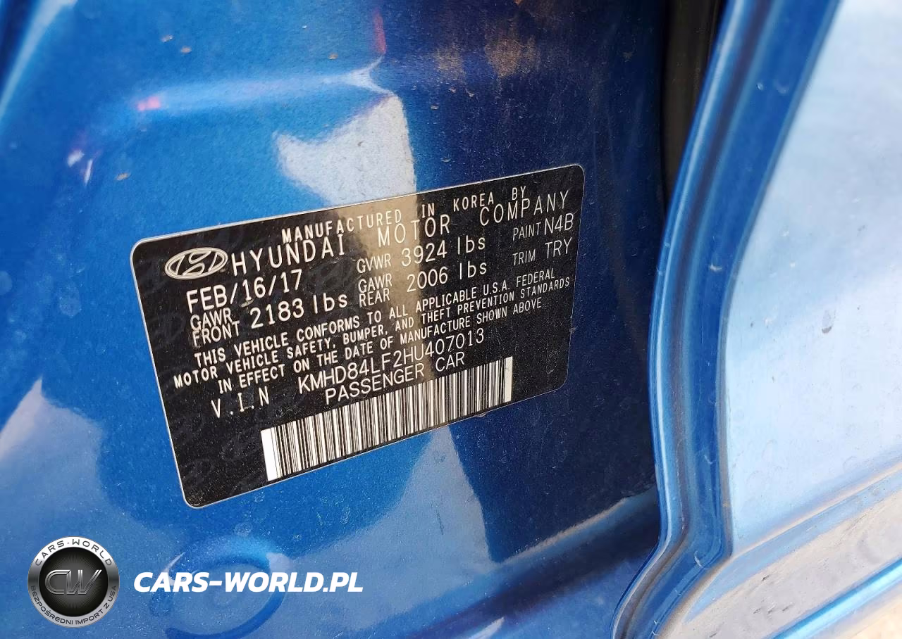 2017 Hyundai Elantra Se VIN:KMHD84LF2HU407013 - 12