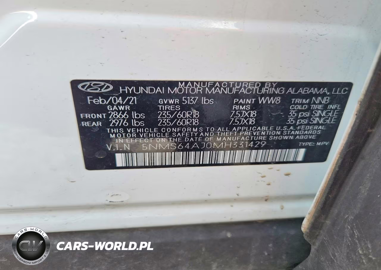 2021 Hyundai Santa Fe Sel VIN:5NMS64AJ0MH331429 - 13
