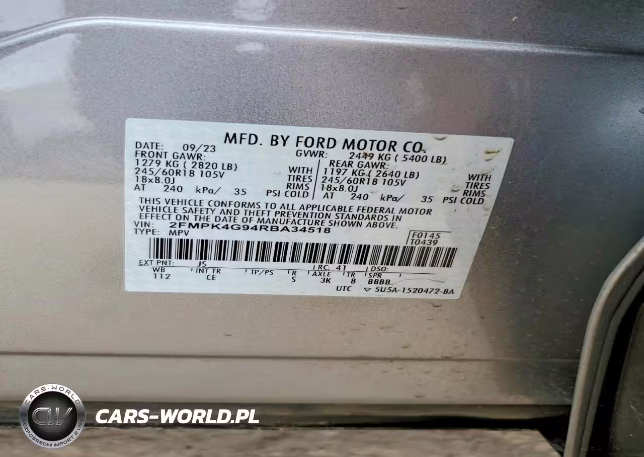 2024 Ford Edge Se VIN:2FMPK4G94RBA34518 - 13