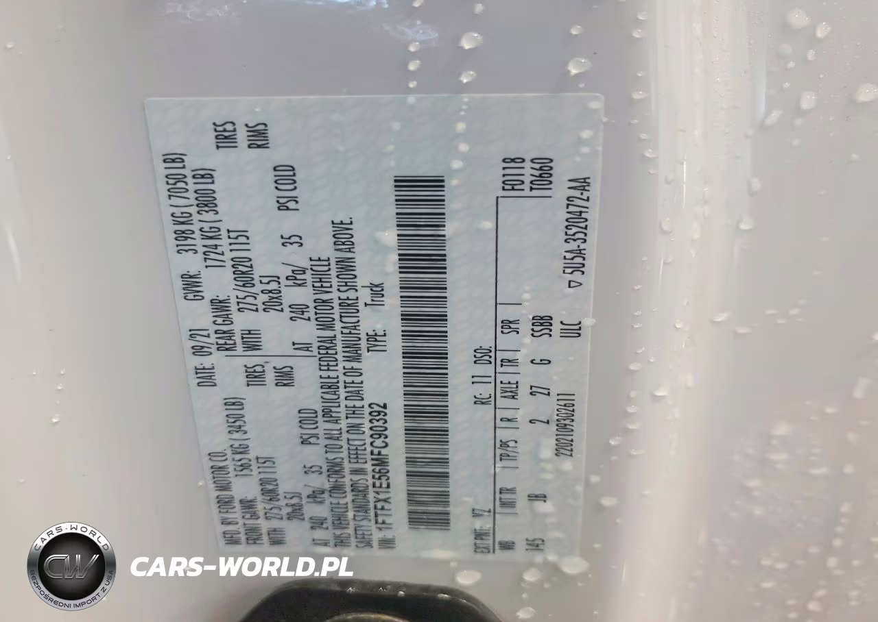 2021 Ford F150 Super Cab VIN:1FTFX1E56MFC90392 - 12