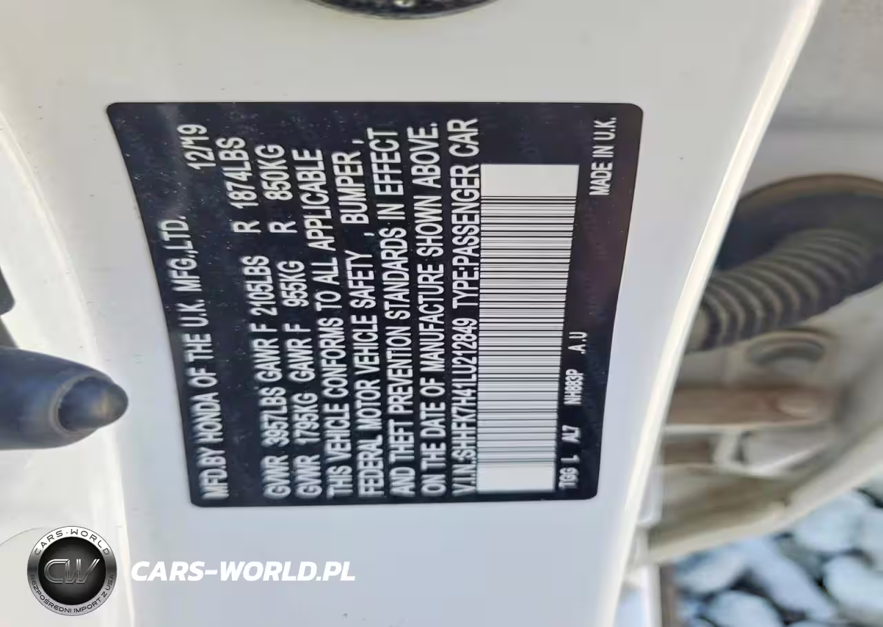 2020 Honda Civic Sport VIN:SHHFK7H41LU212849 - 12