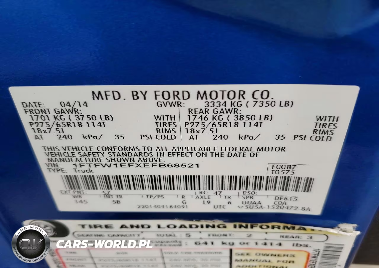 2014 Ford F150 Supercrew VIN:1FTFW1EFXEFB68521 - 12