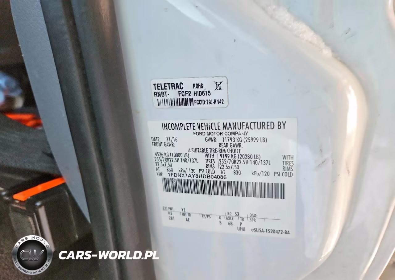 2017 Ford F750 Super Duty VIN:1FDNX7AY8HDB04086 - 12