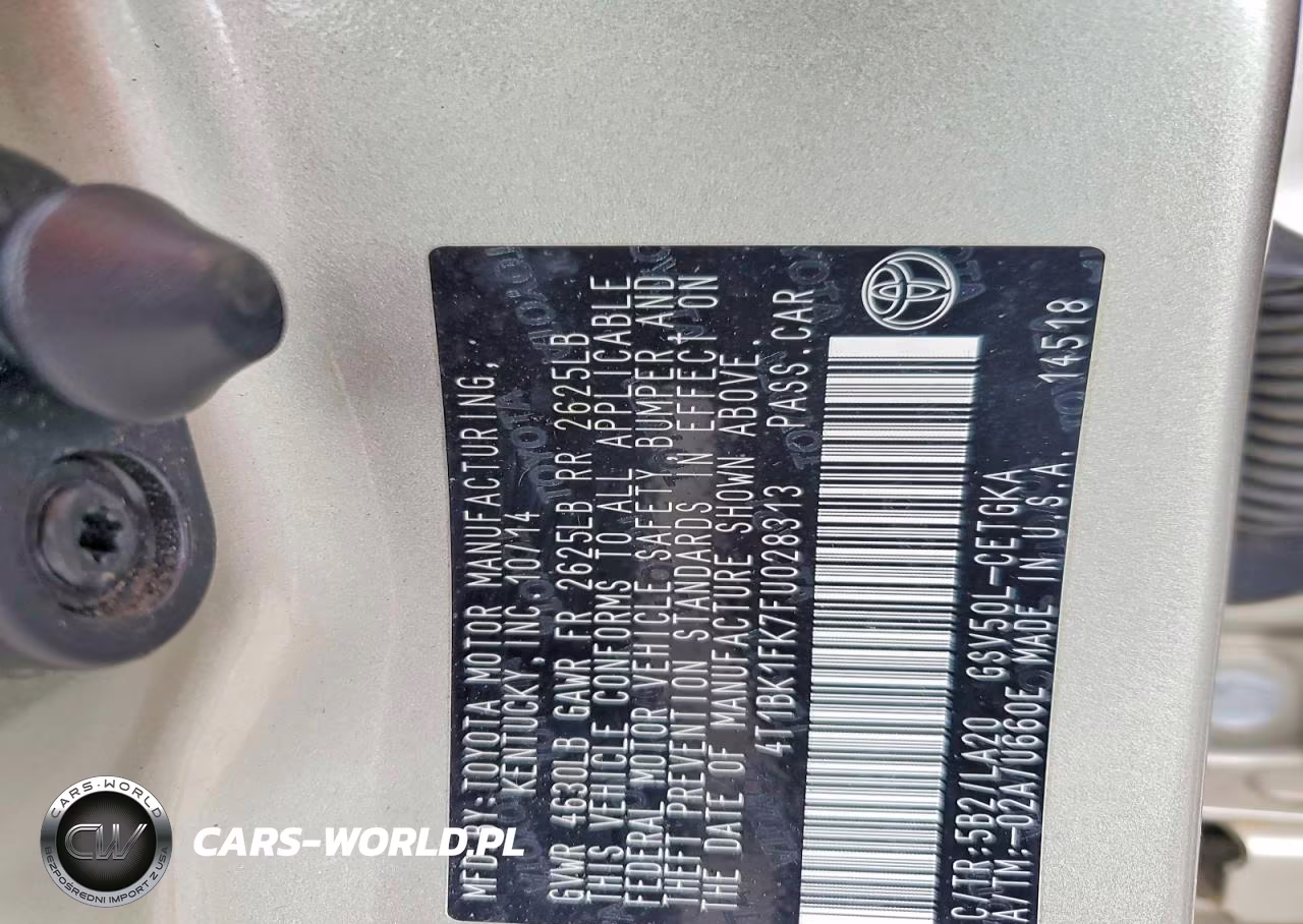 2015 Toyota Camry VIN:4T1BK1FK7FU028313 - 12