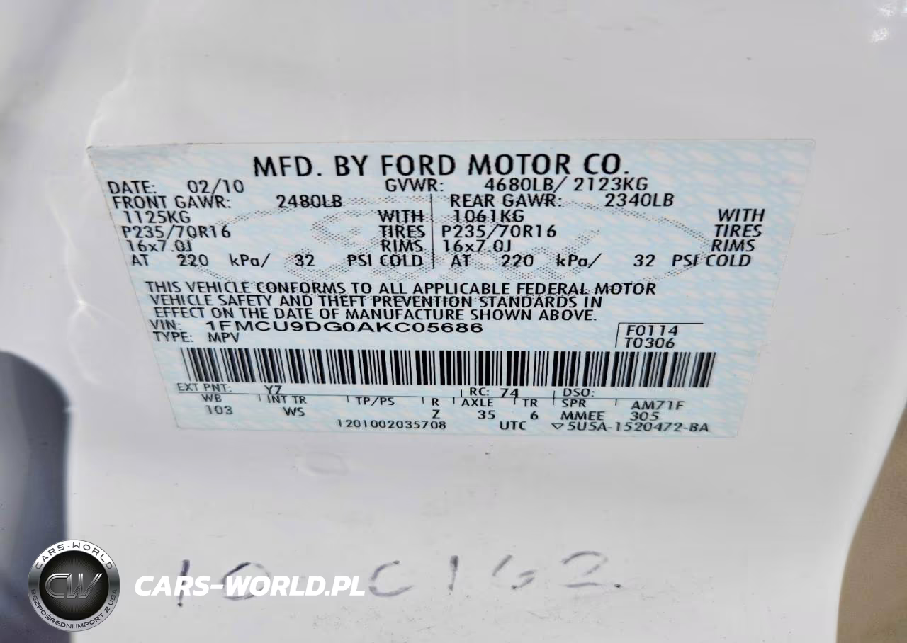 2010 Ford Escape Xlt VIN:1FMCU9DG0AKC05686 - 13