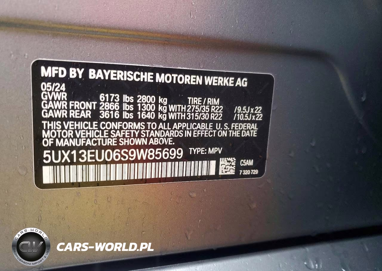 2025 BMW X5 VIN:5UX13EU06S9W85699 - 13