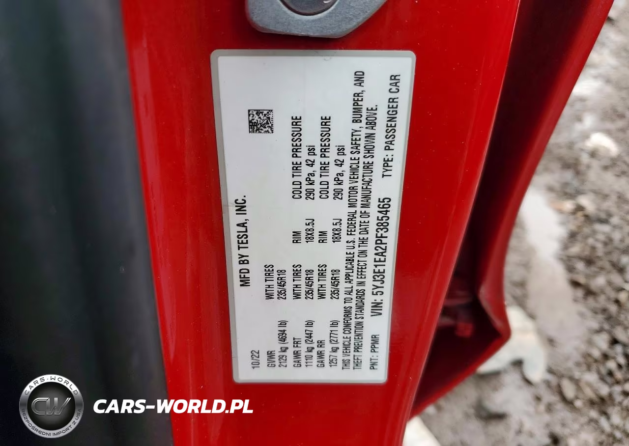 2023 Tesla Model 3 VIN:5YJ3E1EA2PF385465 - 12