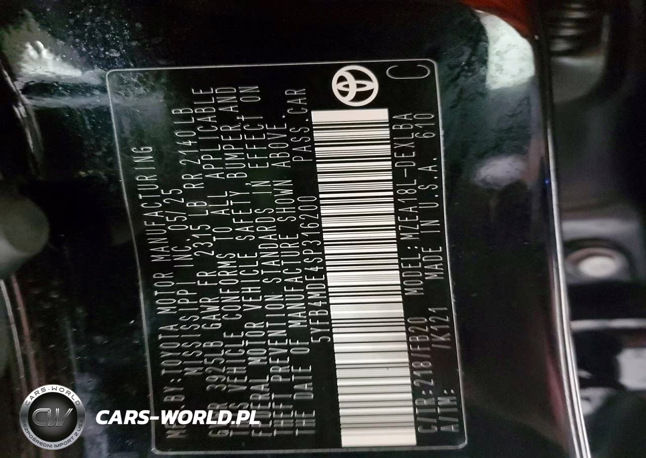 2025 Toyota Corolla Le VIN:5YFB4MDE4SP316200 - 13