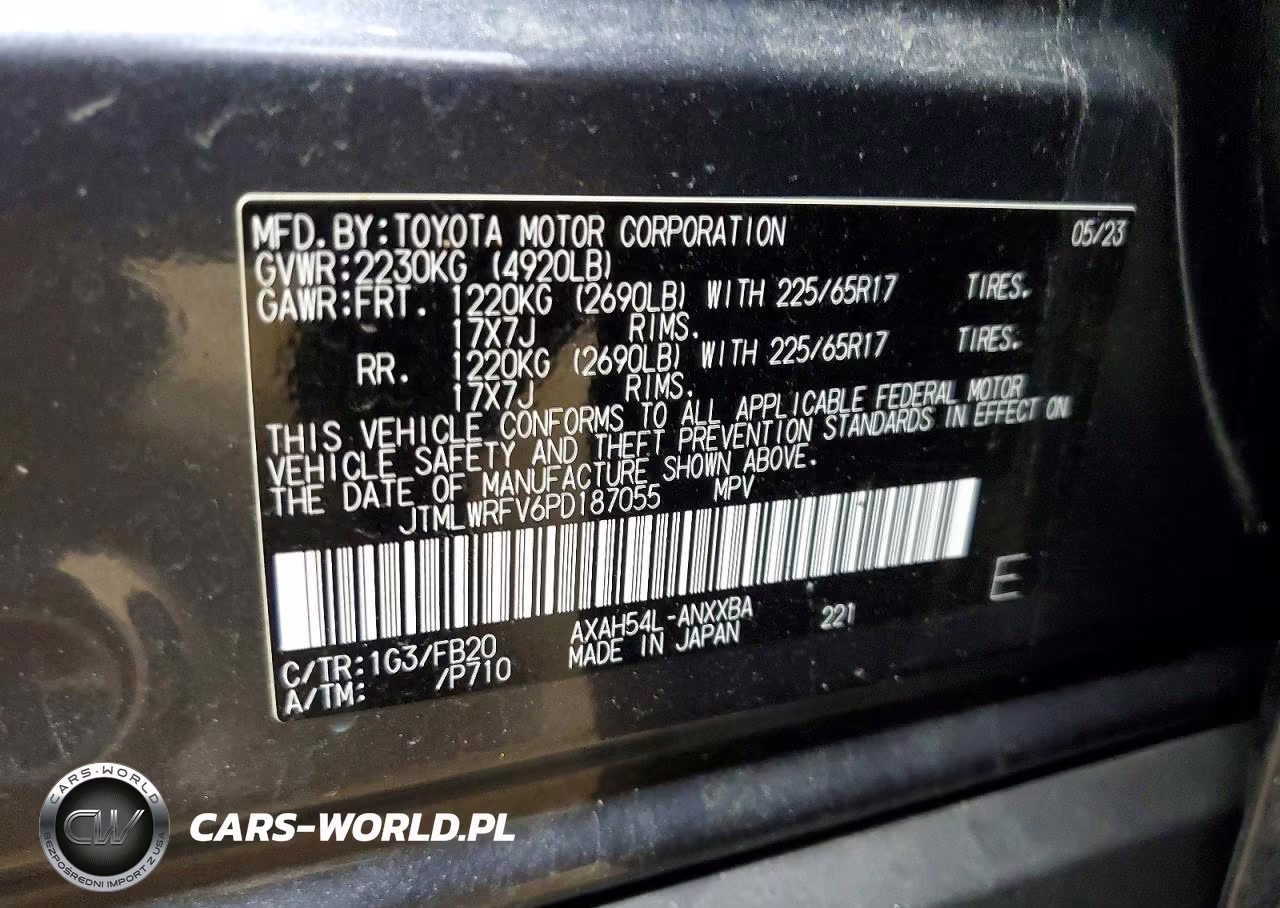 2023 Toyota Rav4 Hybrid Le VIN:JTMLWRFV6PD187055 - 13