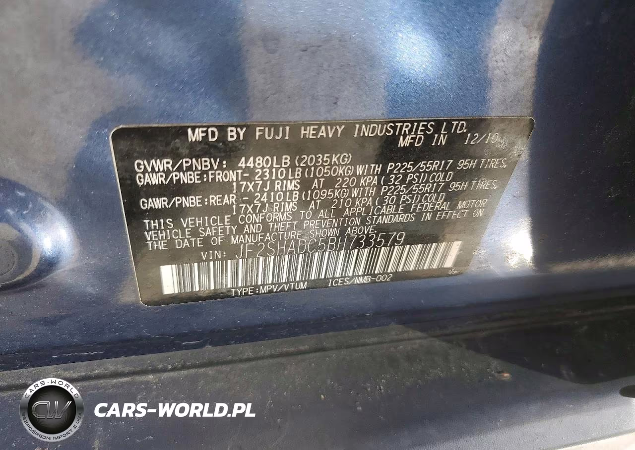 2011 Subaru Forester 2.5X Premium VIN:JF2SHADC5BH733579 - 13