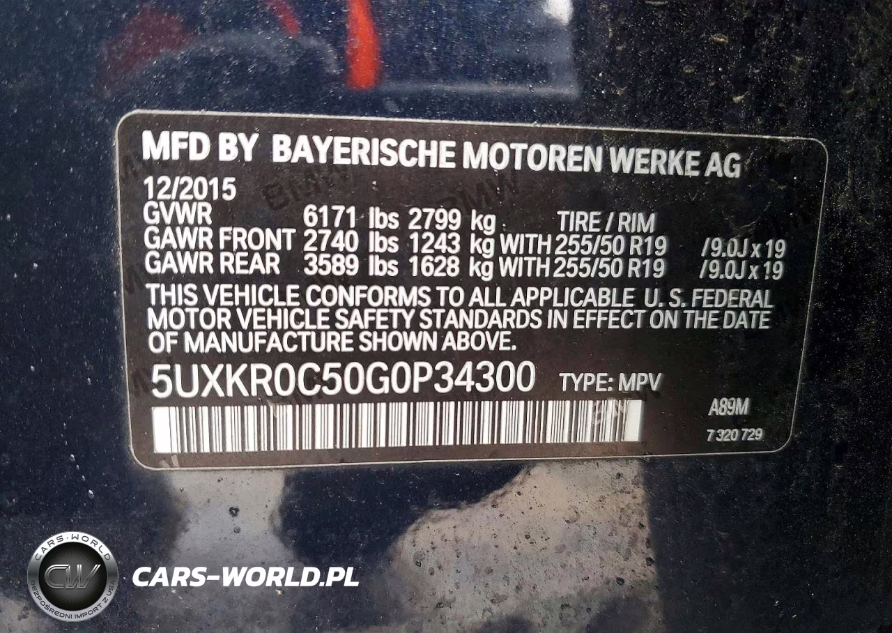 2016 BMW X5 xDrive35I VIN:5UXKR0C50G0P34300 - 13