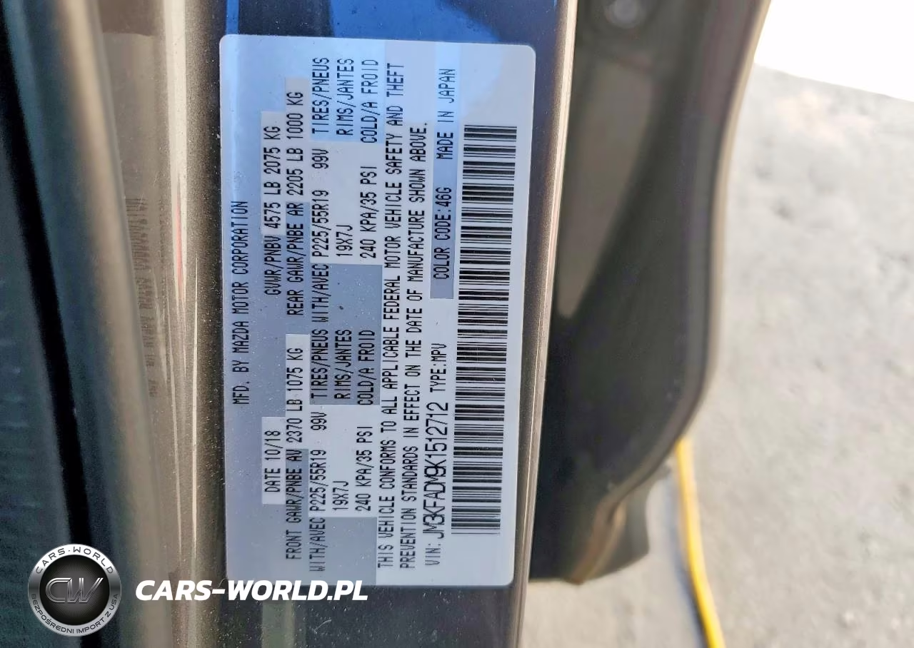 2019 Mazda Cx-5 Grand Touring VIN:JM3KFADM9K1512712 - 14