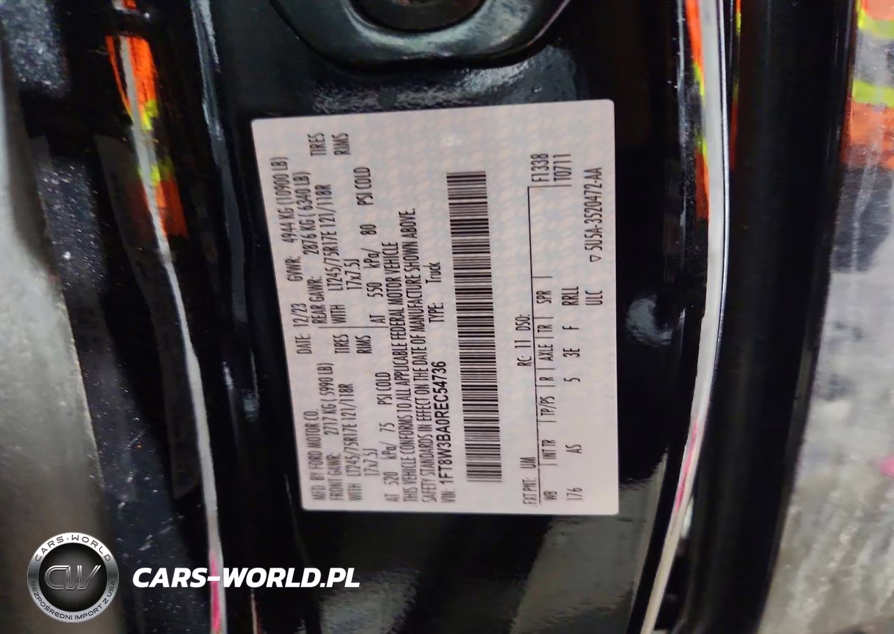 2024 Ford F350 Super Duty VIN:1FT8W3BA0REC54736 - 12