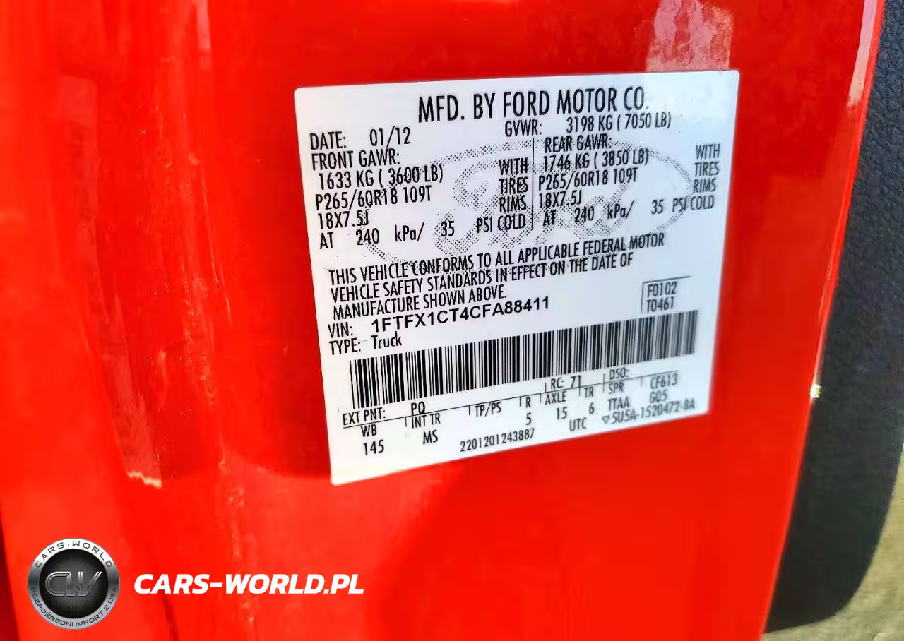 2012 Ford F150 Super Cab VIN:1FTFX1CT4CFA88411 - 12