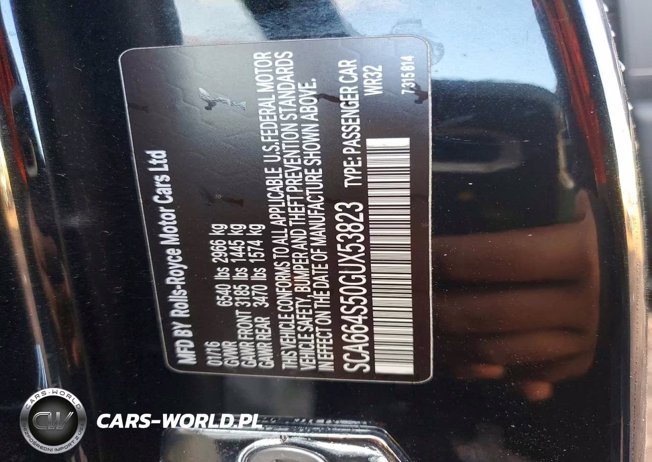 2016 Rolls-Royce Ghost VIN:SCA664S50GUX53823 - 12