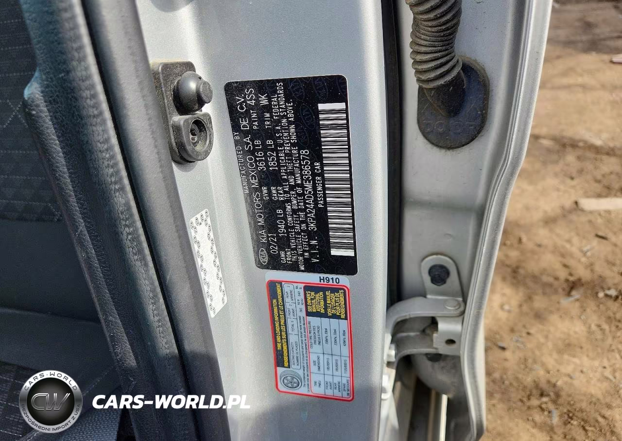 2021 Kia Rio Lx VIN:3KPA24AD5ME386578 - 12