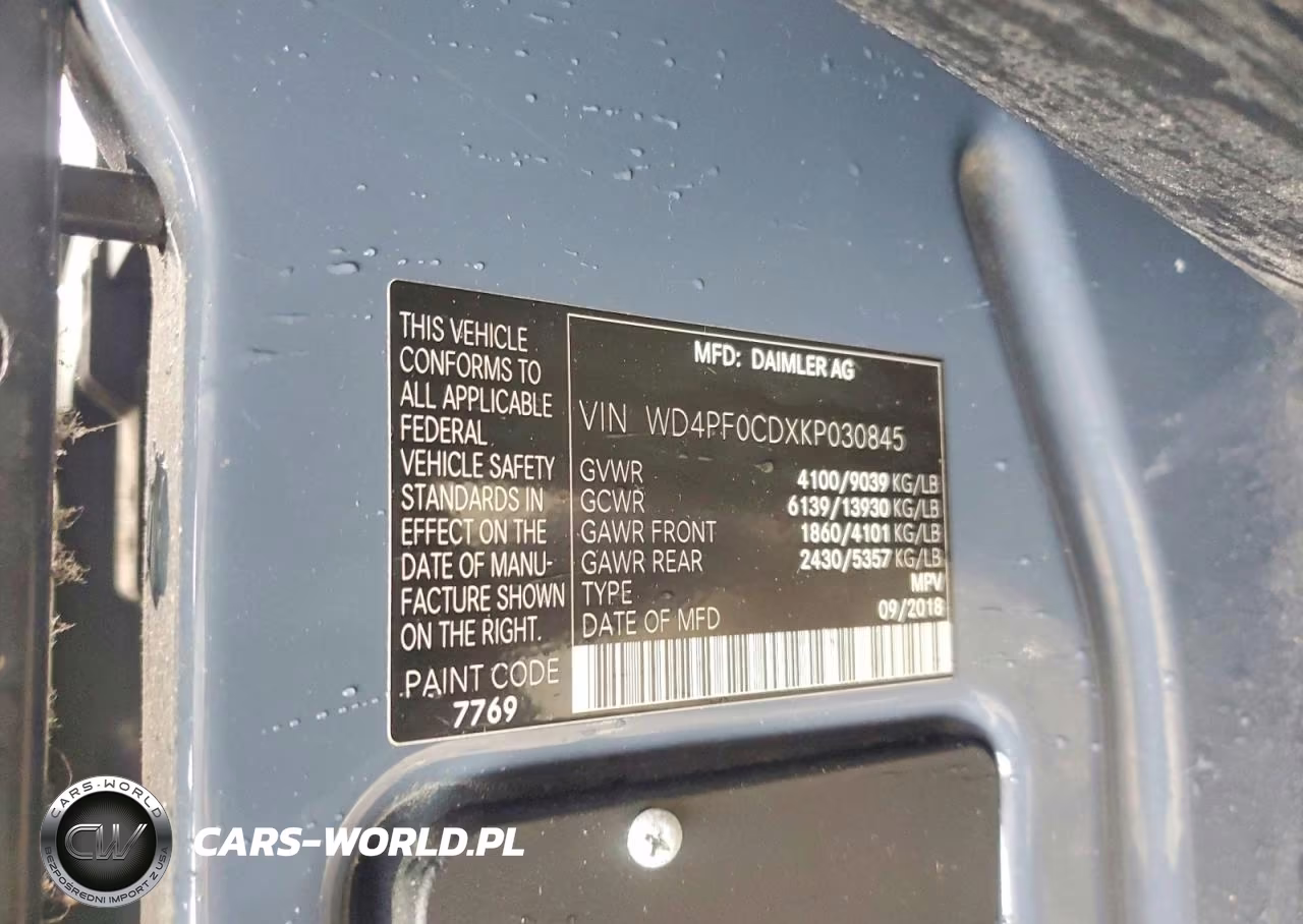 2019 Mercedes Benz Sprinter 2500 Delivery Van VIN:WD4PF0CDXKP030845 - 14