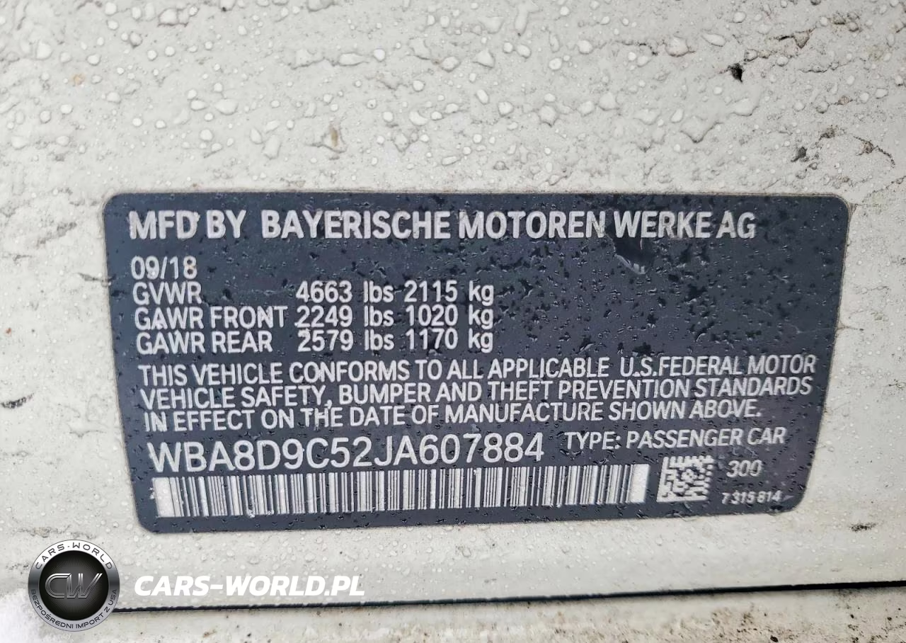 2018 BMW 330 Xi VIN:WBA8D9C52JA607884 - 12