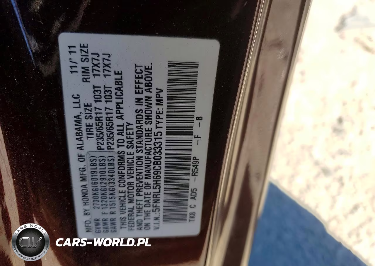 2012 Honda Odyssey Exl VIN:5FNRL5H69CB033315 - 13