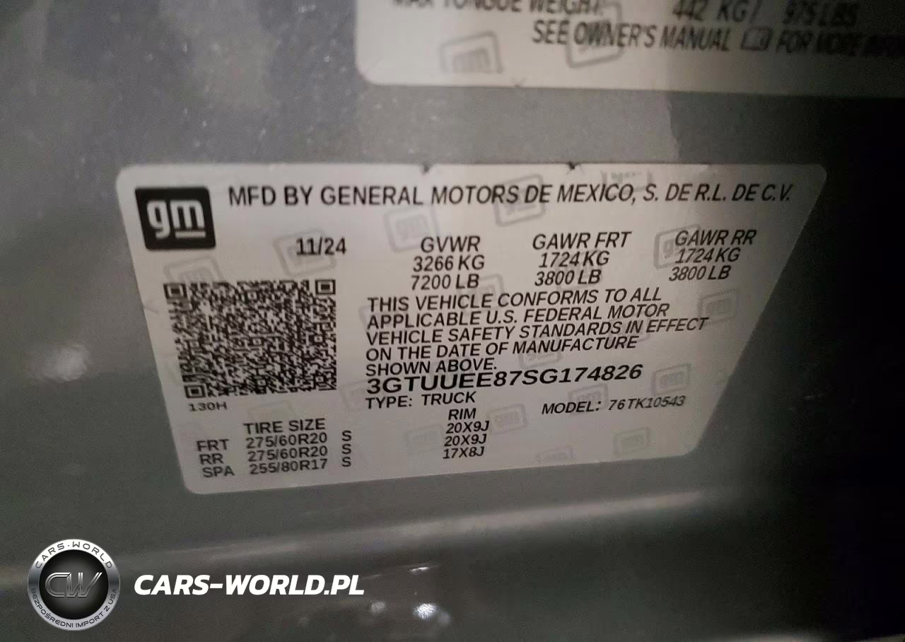 2025 GMC Sierra K1500 At4 VIN:3GTUUEE87SG174826 - 12