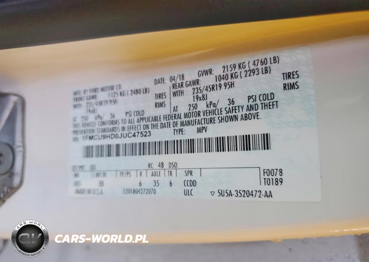 2018 Ford Escape Sel VIN:1FMCU9HD0JUC47523 - 13