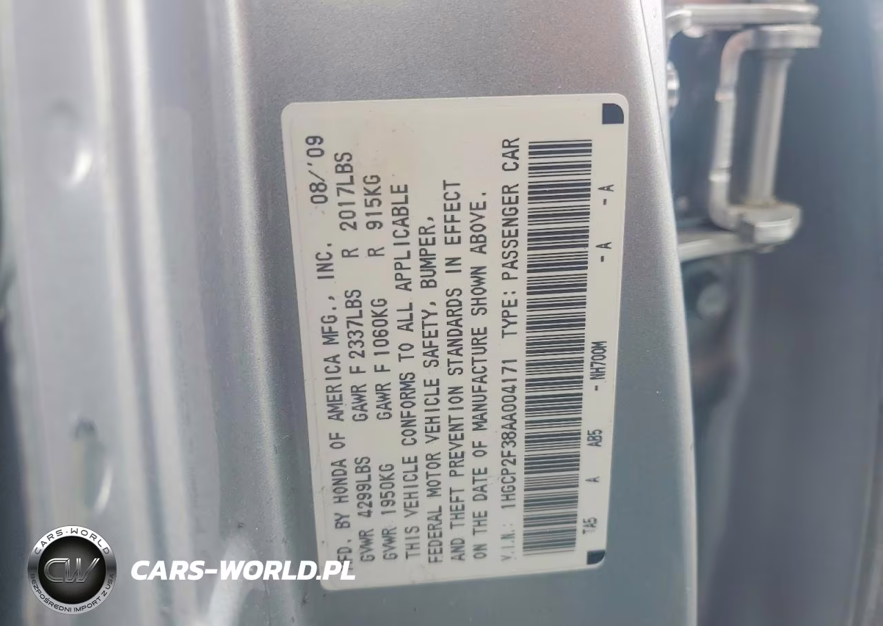 2010 Honda Accord Lx VIN:1HGCP2F38AA004171 - 12