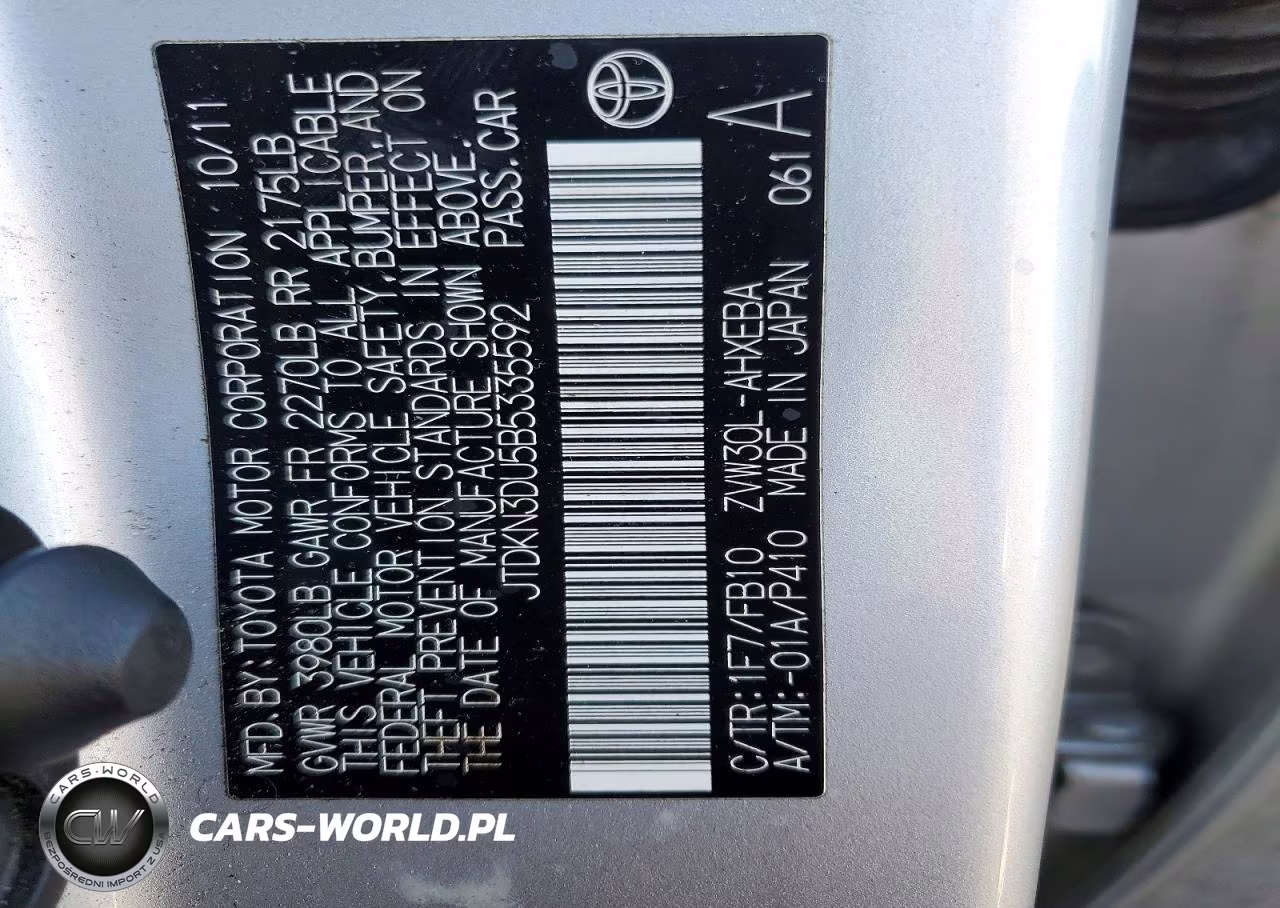 2011 Toyota Prius VIN:JTDKN3DU5B5335592 - 12