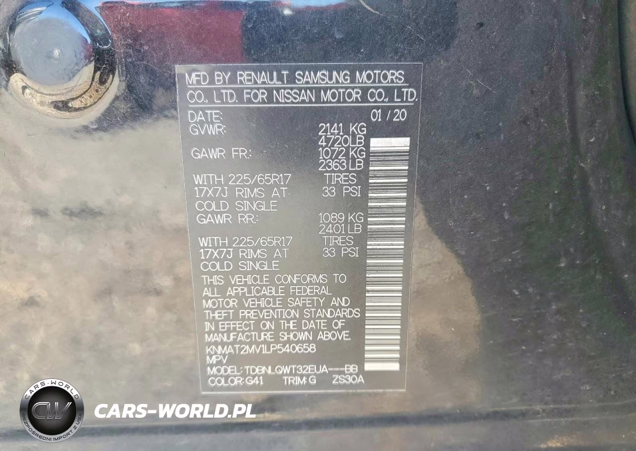 2020 Nissan Rogue S VIN:KNMAT2MV1LP540658 - 14