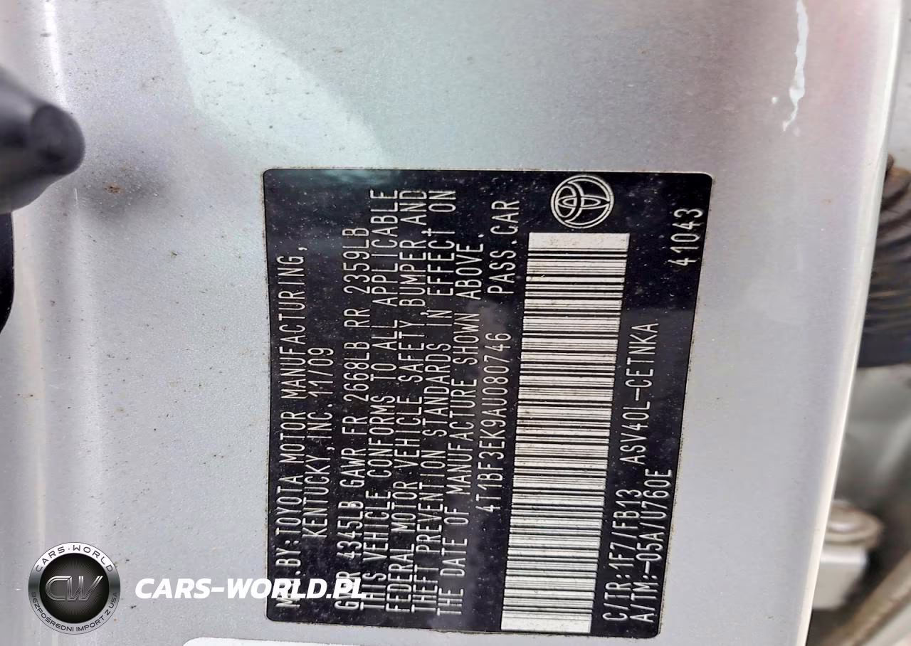 2010 Toyota Camry Le VIN:4T1BF3EK9AU080746 - 12