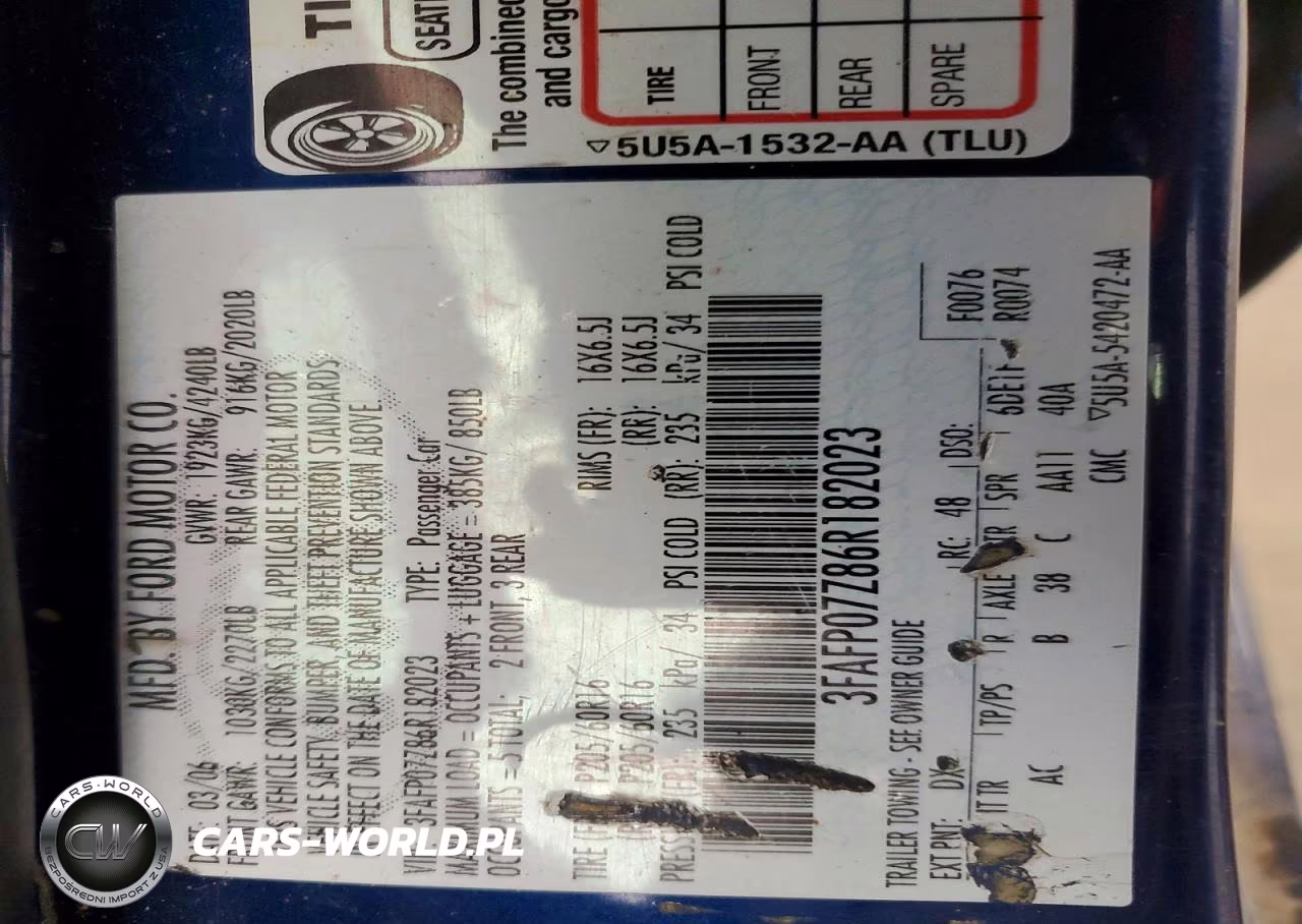 2006 Ford Fusion Se VIN:3FAFP07Z86R182023 - 12