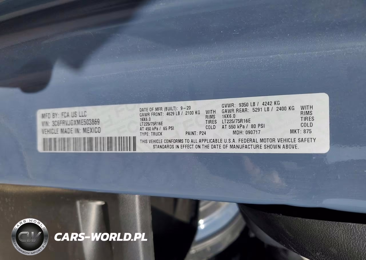2021 Ram Promaster 3500 3500 High VIN:3C6FRVJGXME503869 - 13